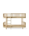 Niskie łóżko piętrowe dębowe Oliver Furniture Original Wood Collection