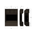 Szafka Meggy tv storage cabinet 160 cm pine dust WOOOD 