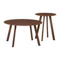 STOLIK KAWOWY FER METALOWY, DARK BROWN Ø70CM WOOOD