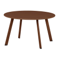 STOLIK KAWOWY FER METALOWY, DARK BROWN Ø70CM WOOOD