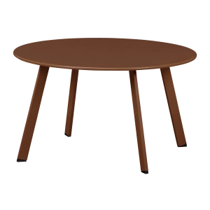 STOLIK KAWOWY FER METALOWY, DARK BROWN Ø70CM WOOOD