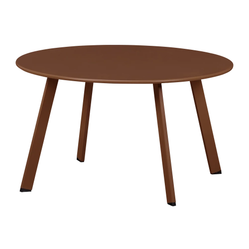 STOLIK KAWOWY FER METALOWY, DARK BROWN Ø70CM WOOOD