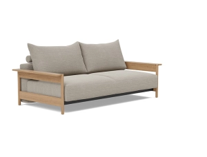 Sofa rozkładana MALLOY dębowe podłokietniki Innovation Living różne warianty