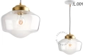 Mosiężna lampa wisząca ze szklanym kloszem różne warianty Zangra