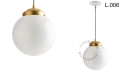Mosiężna lampa wisząca ze szklanym kloszem różne warianty Zangra