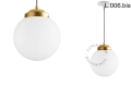 Mosiężna lampa wisząca ze szklanym kloszem różne warianty Zangra
