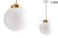 Mosiężna lampa wisząca ze szklanym kloszem różne warianty Zangra