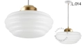 Mosiężna lampa wisząca ze szklanym kloszem różne warianty Zangra