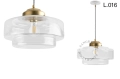 Mosiężna lampa wisząca ze szklanym kloszem różne warianty Zangra