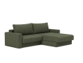 Sofa rozkładana z szezlongiem i podłokietnikami AKELLO Innovation różne warianty