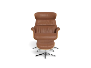 Fotel Clement Medium Flexlux cały tapicerowany Polished Aluminium różne warianty 