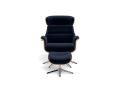 Fotel Clement Medium Flexlux cały tapicerowany Polished Aluminium różne warianty 
