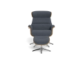 Fotel Clement Medium Flexlux cały tapicerowany Polished Aluminium różne warianty 
