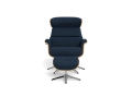 Fotel Clement Medium Flexlux cały tapicerowany Polished Aluminium różne warianty 