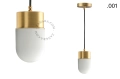 Mosiężna lampa wisząca ze szklanym kloszem oprawka Ø 8.5 cm Zangra różne warianty