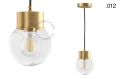Mosiężna lampa wisząca ze szklanym kloszem oprawka Ø 8.5 cm Zangra różne warianty
