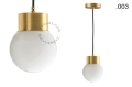 Mosiężna lampa wisząca ze szklanym kloszem oprawka Ø 8.5 cm Zangra różne warianty