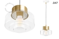 Mosiężna lampa wisząca Celestine Zangra różne warianty