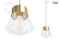 Mosiężna lampa wisząca Celestine Zangra różne warianty