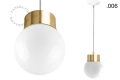 Mosiężna lampa wisząca Celestine Zangra różne warianty