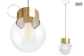 Mosiężna lampa wisząca Celestine Zangra różne warianty