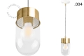 Mosiężna lampa wisząca Celestine Zangra różne warianty
