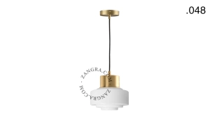 Mosiężna lampa wisząca ze szklanym kloszem oprawka Ø 10 cm Zangra różne warianty (1)