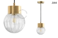 Mosiężna lampa wisząca ze szklanym kloszem oprawka Ø 10 cm Zangra różne warianty (1)