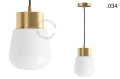 Mosiężna lampa wisząca ze szklanym kloszem oprawka Ø 10 cm Zangra różne warianty (1)
