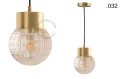 Mosiężna lampa wisząca ze szklanym kloszem oprawka Ø 10 cm Zangra różne warianty (1)