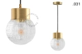 Mosiężna lampa wisząca ze szklanym kloszem oprawka Ø 10 cm Zangra różne warianty (1)