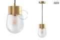 Mosiężna lampa wisząca ze szklanym kloszem oprawka Ø 10 cm Zangra różne warianty (1)