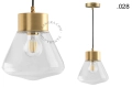 Mosiężna lampa wisząca ze szklanym kloszem oprawka Ø 10 cm Zangra różne warianty (1)