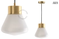 Mosiężna lampa wisząca ze szklanym kloszem oprawka Ø 10 cm Zangra różne warianty (1)