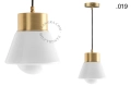 Mosiężna lampa wisząca ze szklanym kloszem oprawka Ø 10 cm Zangra różne warianty (1)