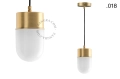Mosiężna lampa wisząca ze szklanym kloszem oprawka Ø 10 cm Zangra różne warianty (1)