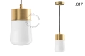 Mosiężna lampa wisząca ze szklanym kloszem oprawka Ø 10 cm Zangra różne warianty (1)
