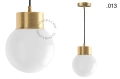Mosiężna lampa wisząca ze szklanym kloszem oprawka Ø 10 cm Zangra różne warianty (1)