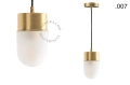 Mosiężna lampa wisząca ze szklanym kloszem oprawka Ø 10 cm Zangra różne warianty (1)