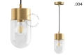 Mosiężna lampa wisząca ze szklanym kloszem oprawka Ø 10 cm Zangra różne warianty (1)