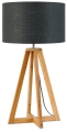 LAMPA STOŁOWA EVEREST 4-NOŻNA 34CM/ ABAŻUR 32X20CM, LNIANY CIEMNOSZARY GOOD&MOJO