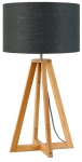 LAMPA STOŁOWA EVEREST 4-NOŻNA 34CM/ ABAŻUR 32X20CM, LNIANY CIEMNOSZARY GOOD&MOJO