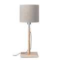 LAMPA STOŁOWA FUJI BAMBUSOWA PODSTAWA, LNIANY ABAŻUR, WIELE KOLORÓW	- IT'S ABOUT ROMI