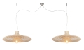 LAMPA WISZĄCA KALAHARI RATTANOWA PODWÓJNY ABAŻUR, ROZMIAR L  GOOD&MOJO