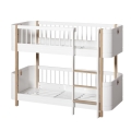 Łóżko pietrowe Mini+ low bunk Wood WHITE/OAK Oliver Furniture