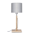 LAMPA STOŁOWA FUJI BAMBUSOWA PODSTAWA, LNIANY ABAŻUR, WIELE KOLORÓW	- IT'S ABOUT ROMI