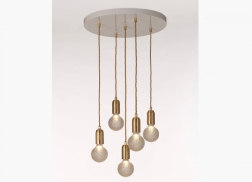Frosted Crystal Bulb Chandelier Lee Broom