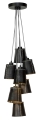 LAMPA WISZĄCA AMAZON, 7 ABAŻURÓW, CZARNA, ROZMIAR S GOOD&MOJO