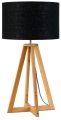 LAMPA STOŁOWA EVEREST 4-NOŻNA 34CM/ ABAŻUR 32X20CM, LNIANY CZARNY	GOOD&MOJO