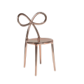 KRZESŁO RIBBON METALOWE RÓŻOWE ZŁOTO	- QEEBOO